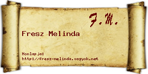 Fresz Melinda névjegykártya